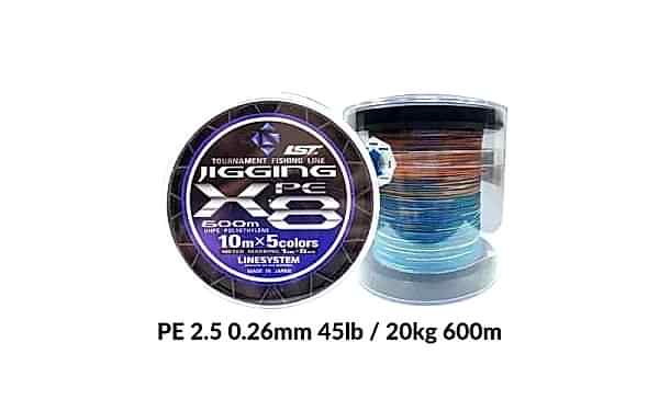 Linesystem Jigging X8 İp Misina PE 2.5 0.26mm 45lb 600m