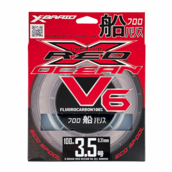 Ygk Xbraid Red Ocean V6 100m 0.31mm %100 Fluorocarbon Misina